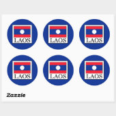 Laos Ronde Sticker (Vel)