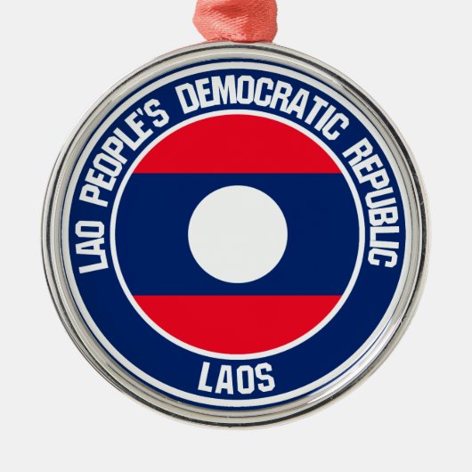 Laos Round Emblem Metalen Ornament (Voorkant)