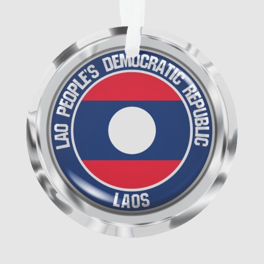 Laos Round Emblem Ornament (achterkant)