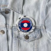 Laos Round Emblem Ronde Button 7,6 Cm (In situ)
