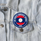 Laos Round Emblem Ronde Button 7,6 Cm (In situ)