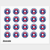 Laos Round Emblem Ronde Sticker (Vel)