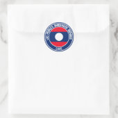 Laos Round Emblem Ronde Sticker (Tas)