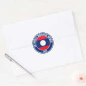 Laos Round Emblem Ronde Sticker (Envelop)