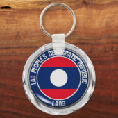 Laos Round Emblem Sleutelhanger (Voorkant)