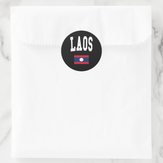 Laos Stijl Ronde Sticker (Tas)