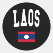 Laos Stijl Ronde Sticker (Voorkant)
