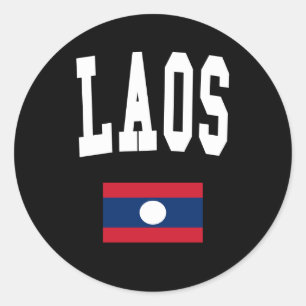 Laos Stijl Ronde Sticker