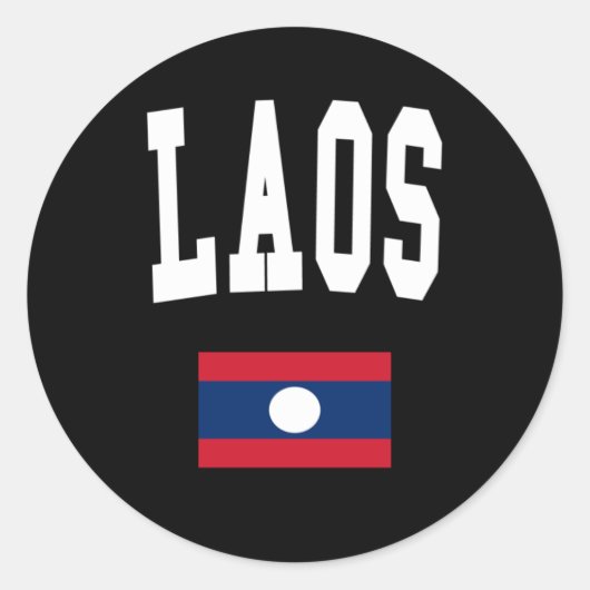 Laos Stijl Ronde Sticker (Voorkant)
