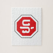 Laos Traffic STOP-teken ⚠ YOOT in Laotiaanse taal Legpuzzel (Verticaal)