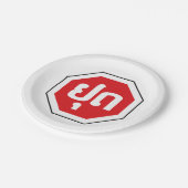 Laos Traffic STOP-teken ⚠ YOOT in Laotiaanse taal Papieren Bordje (Gekanteld)