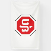 Laos Traffic STOP-teken ⚠ YOOT in Laotiaanse taal Spandoek (Verticaal)