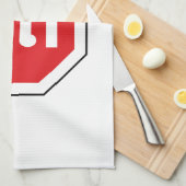 Laos Traffic STOP-teken ⚠ YOOT in Laotiaanse taal Theedoek (Quarter Fold)