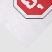 Laos Traffic STOP-teken ⚠ YOOT in Laotiaanse taal Tissuepapier (Detail)