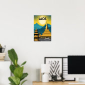 Laos Travel Art Poster (Thuiskantoor)