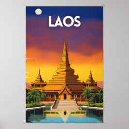 Laos Travel Poster