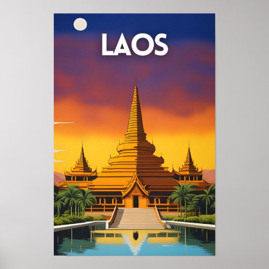 Laos Travel Poster (Voorkant)