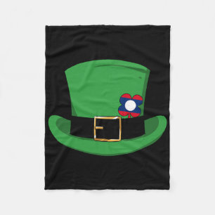 Laos Trots op Lao Laotiaanse Vlag St. Patricks Dag Fleece Deken