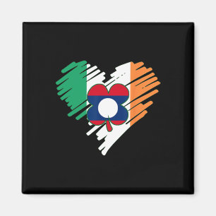Laos Trots op Lao Laotiaanse Vlag St. Patricks Dag Magneet