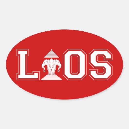 LAOS UNIVERSITEIT OVALE STICKER (Voorkant)