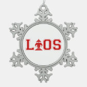 LAOS UNIVERSITEIT TIN SNEEUWVLOK ORNAMENT (Voorkant)
