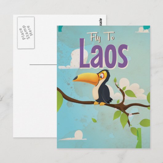 Laos vakantie Poster Briefkaart (Voorkant / Achterkant)