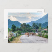 Laos, Vang Vieng Briefkaart (Voorkant / Achterkant)