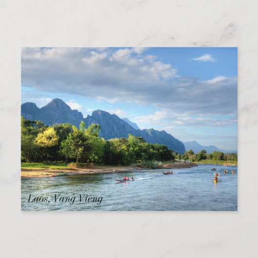 Laos, Vang Vieng Briefkaart (Voorkant)