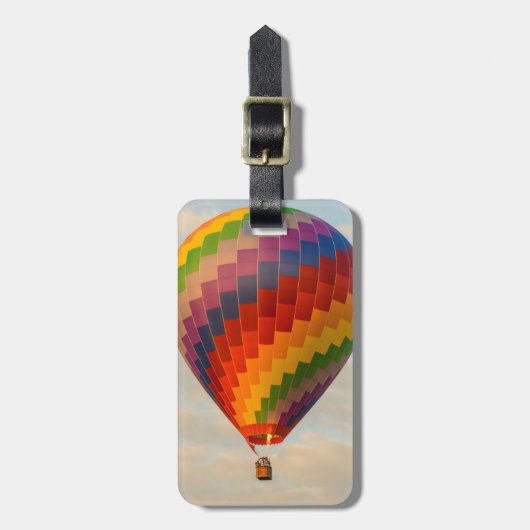 Laos, Vang Vieng. Heet luchtballon Bagagelabel (Voorkant verticaal)