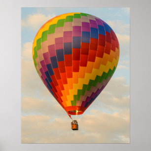 Laos, Vang Vieng. Heetluftballon Poster
