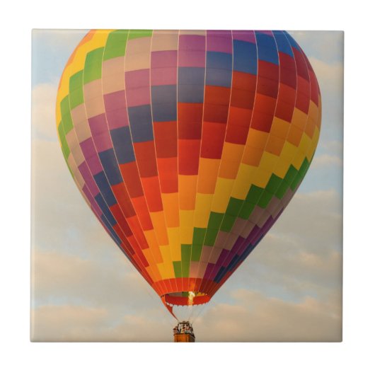 Laos, Vang Vieng. Heteluchtballon Tegeltje (Voorkant)