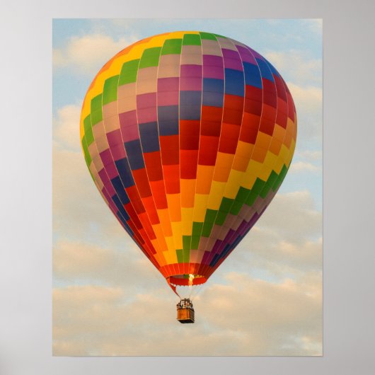Laos, Vang Vieng. Hot air balloon Poster (Voorkant)