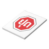 Laos Verkeers STOP Bord ⚠ YOOT in het Laotisch Notitieblok (Linkerzijde)