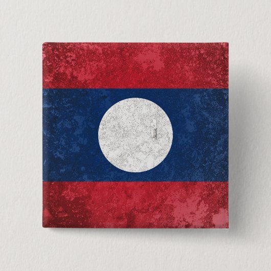 Laos Vierkante Button 5,1 Cm (Voorkant)