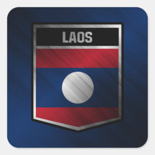 Laos Vierkante Sticker