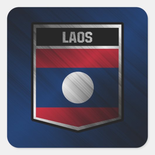 Laos Vierkante Sticker (Voorkant)