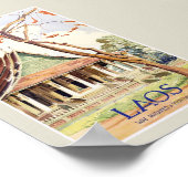 Laos Vintage Reisposter Poster (Hoek)
