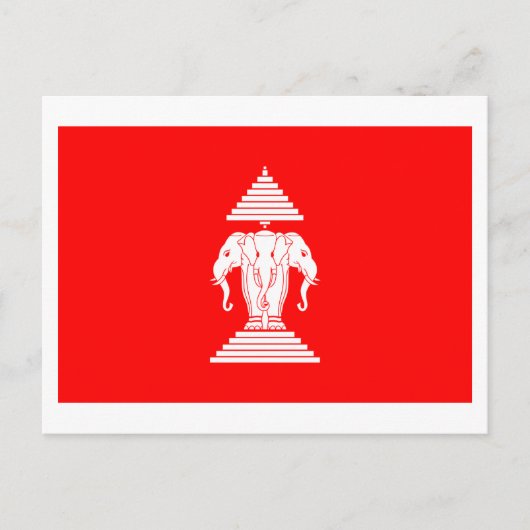 Laos-vlag (1952-1975) briefkaart (Voorkant)