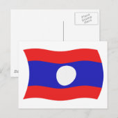 Laos Vlag Ansichtkaart Briefkaart (Voorkant / Achterkant)