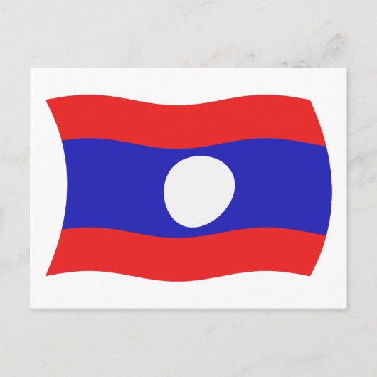 Laos Vlag Ansichtkaart Briefkaart (Voorkant)