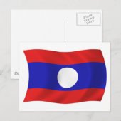 Laos Vlag Ansichtkaart Briefkaart (Voorkant / Achterkant)