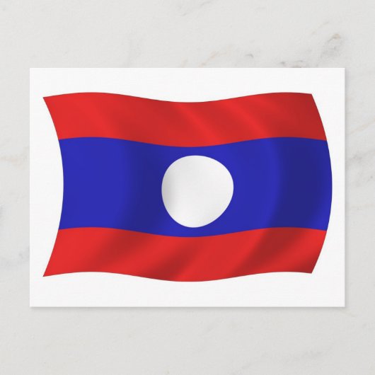 Laos Vlag Ansichtkaart Briefkaart (Voorkant)