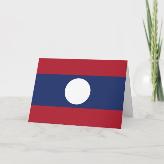 Laos vlag bedankkaart (Voorkant)