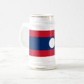 Laos Vlag Bierpul (Voorkant links)
