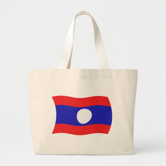 Laos Vlag Boodschappentas Grote Tote Bag (Voorkant)
