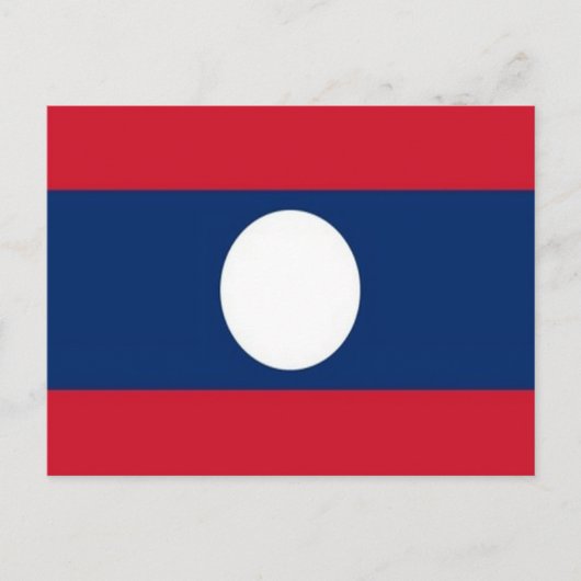 Laos - Vlag - Briefkaart (Voorkant)