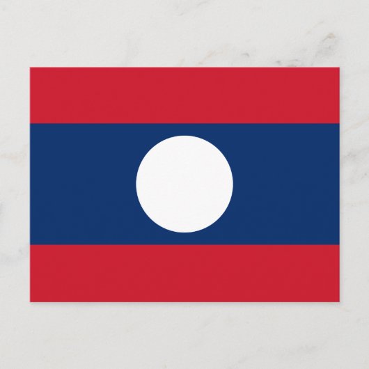 Laos Vlag Briefkaart (Voorkant)
