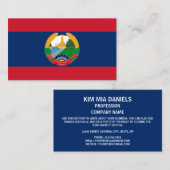 Laos Vlag & Embleem, Vlag van Laos Visitekaartje (Voorkant / Achterkant)