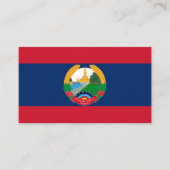 Laos Vlag & Embleem, Vlag van Laos Visitekaartje (Voorkant)