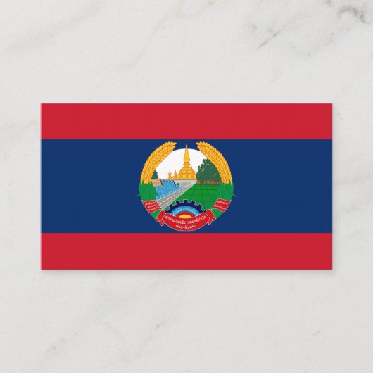 Laos Vlag & Embleem, Vlag van Laos Visitekaartje (Voorkant)
